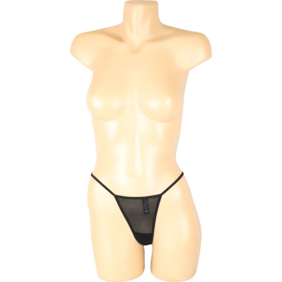 Hustler Baby Doll Set Nightie and G-String Panties Small Black Sheer N125 - Picture 4 of 14